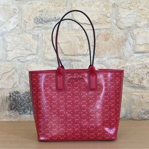 Michael Kors Jet set travel MK logo tote handbag signature flame NWT Authentic